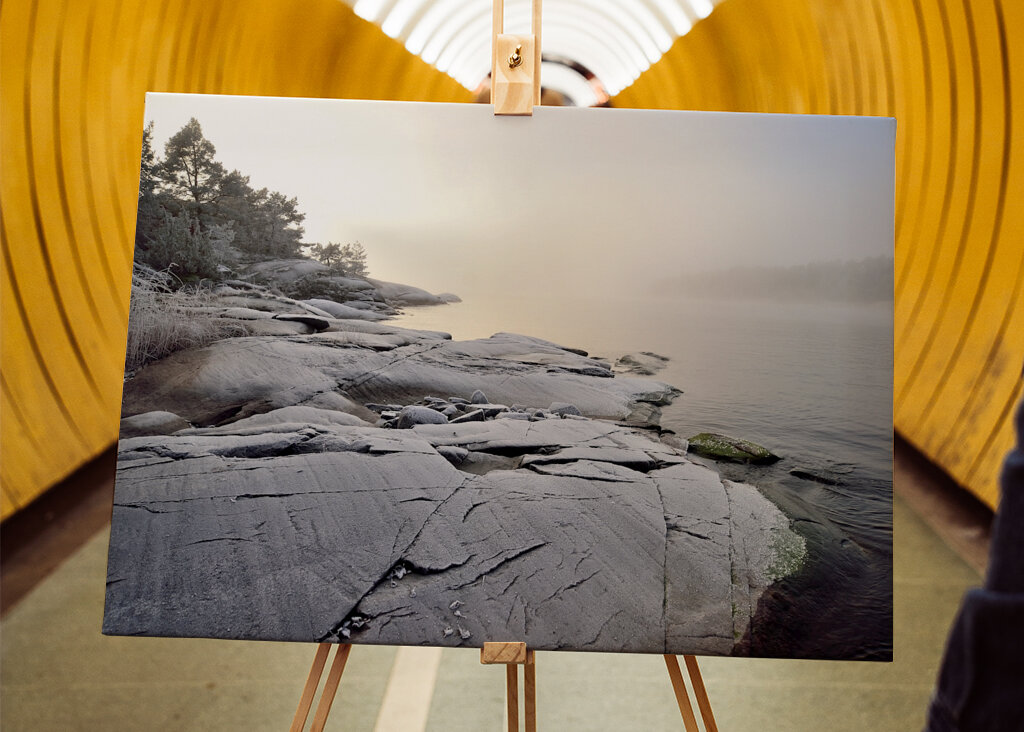 Mlha nad jezerem Vänern