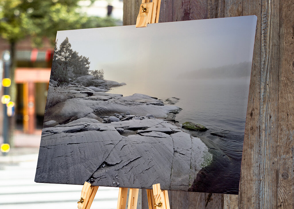 Mlha nad jezerem Vänern