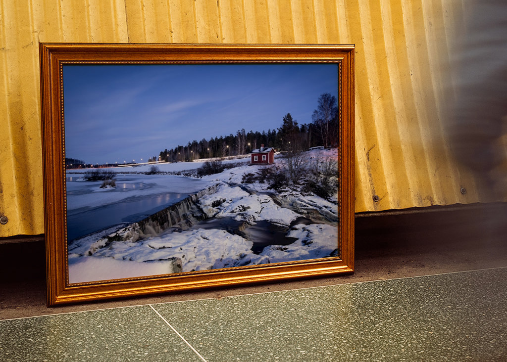 Red cottage by the river