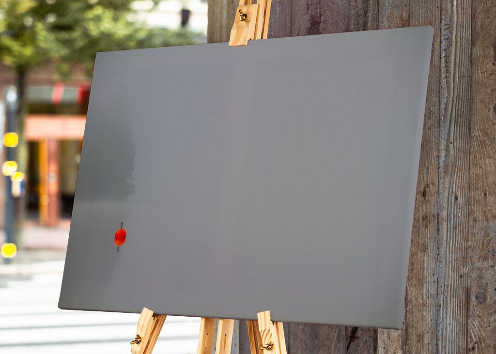 Mlhavý den u jezera