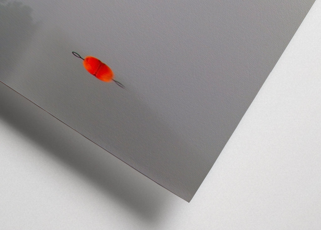 Mlhavý den u jezera