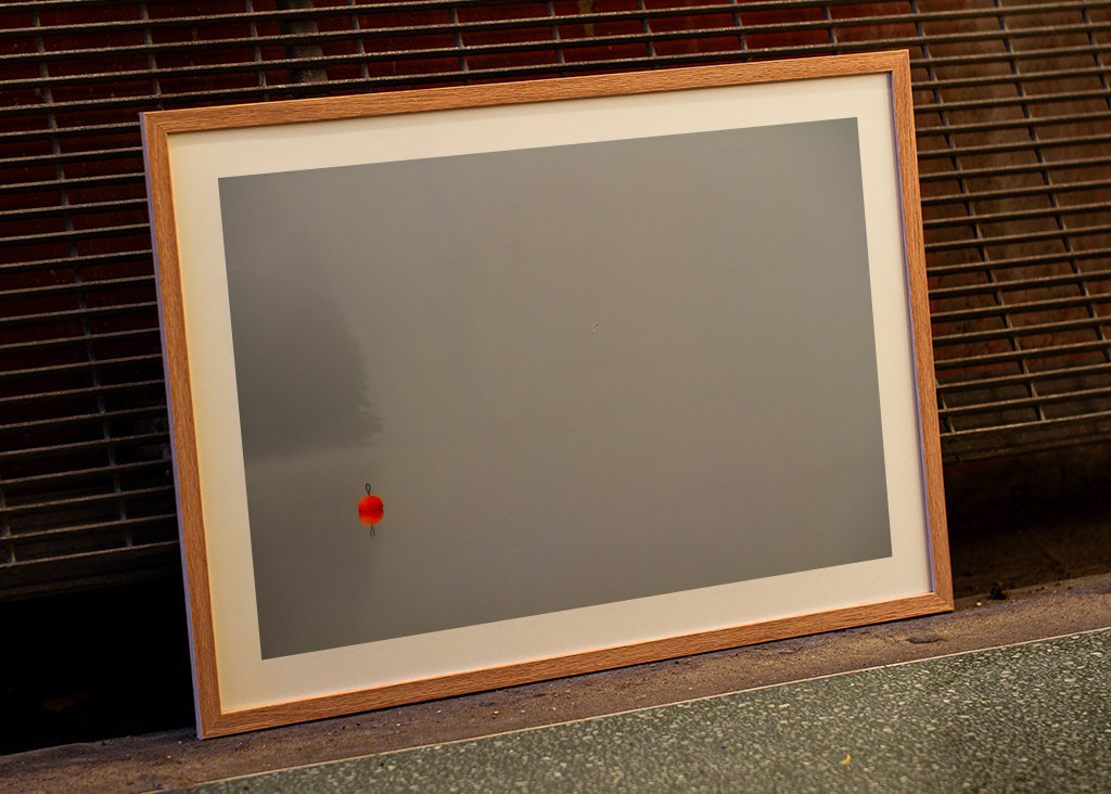 Mlhavý den u jezera