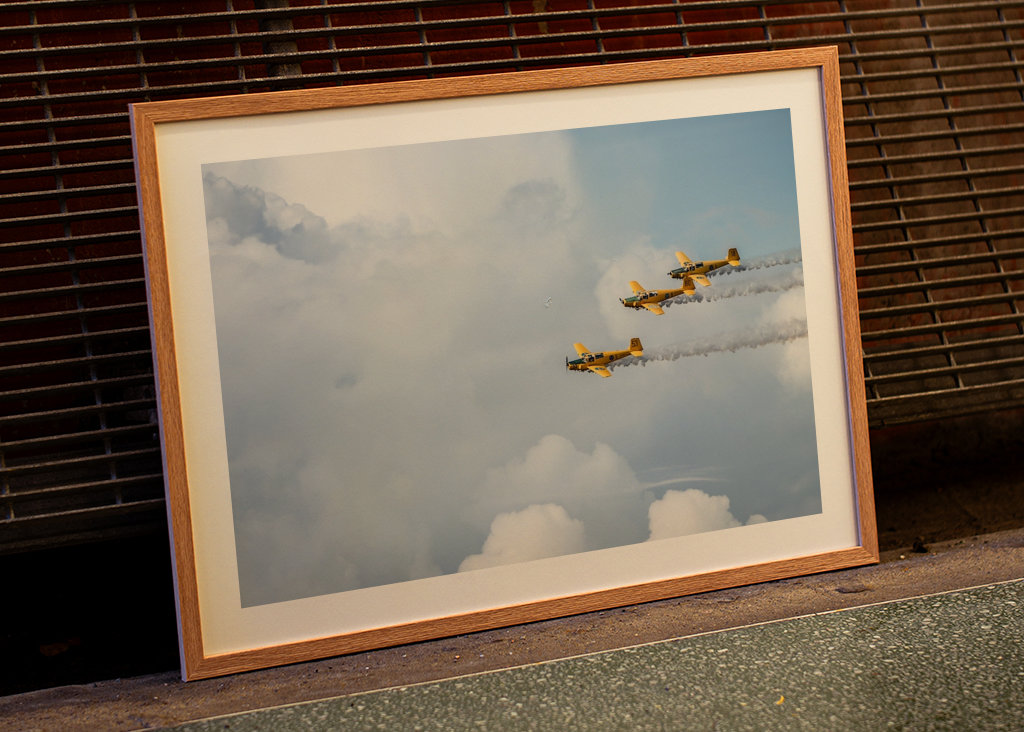 Yellow safire aeroplanes