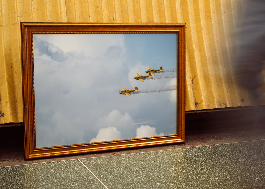 Yellow safire aeroplanes