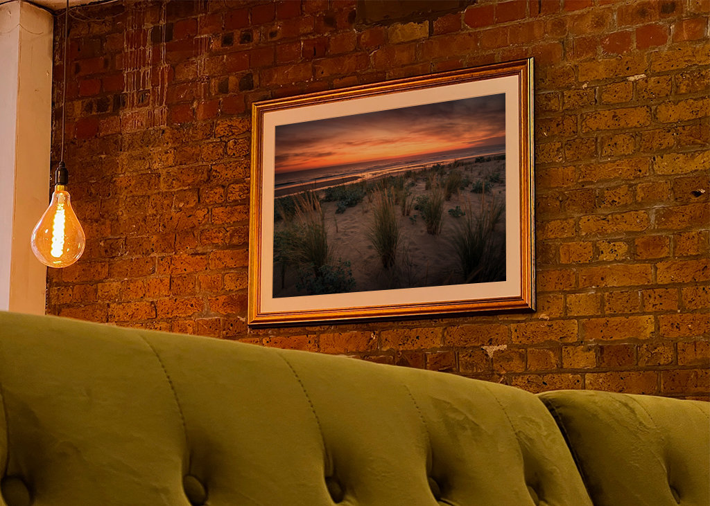 The dunes in the sunset light