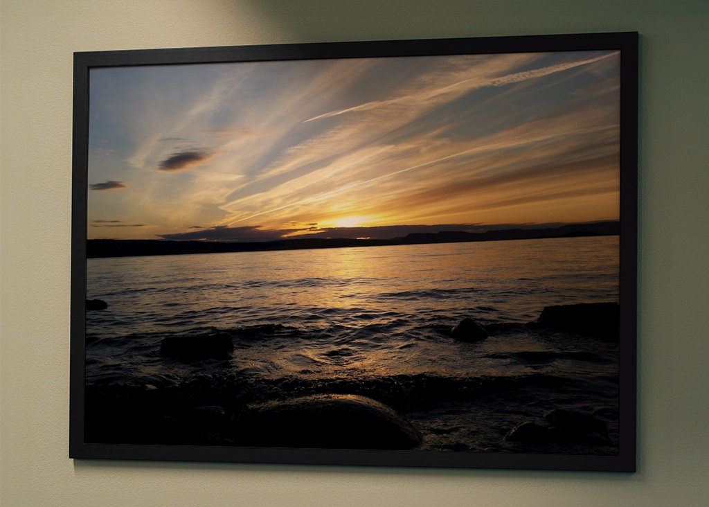 Západ slunce u fjordu