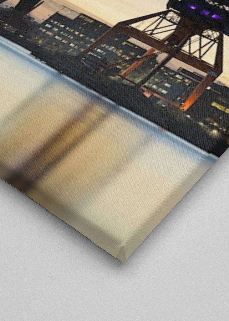 Blå time Havn i Göteborg