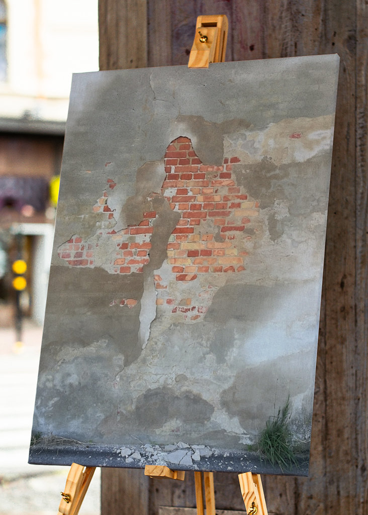 Zastrčená cihlová zeď