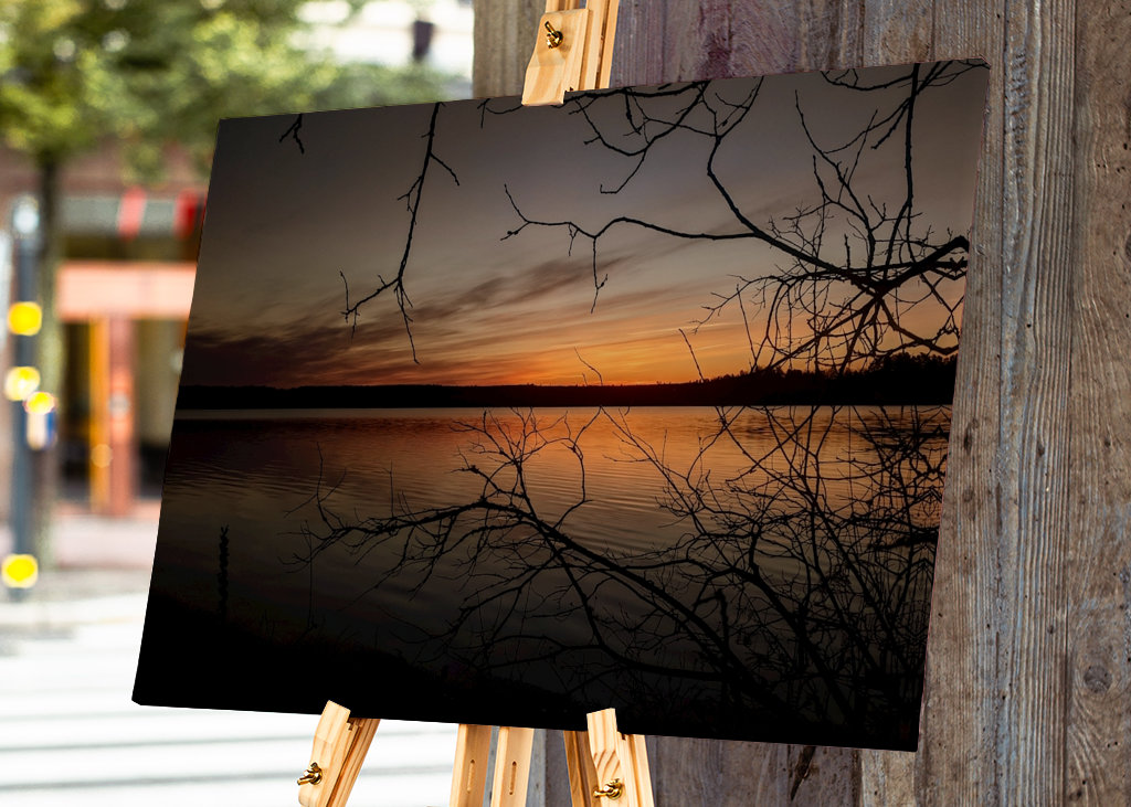 Oprawiony wschód słońca