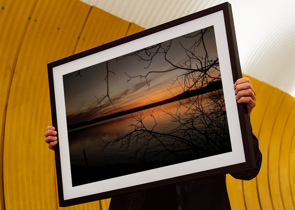 Oprawiony wschód słońca