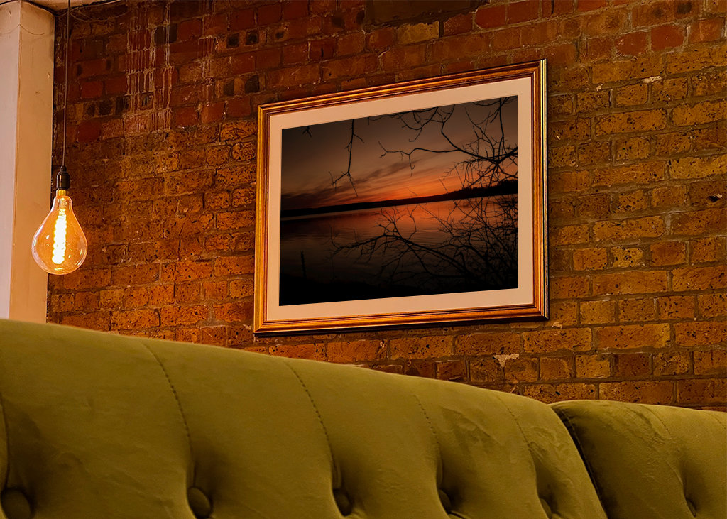 Oprawiony wschód słońca