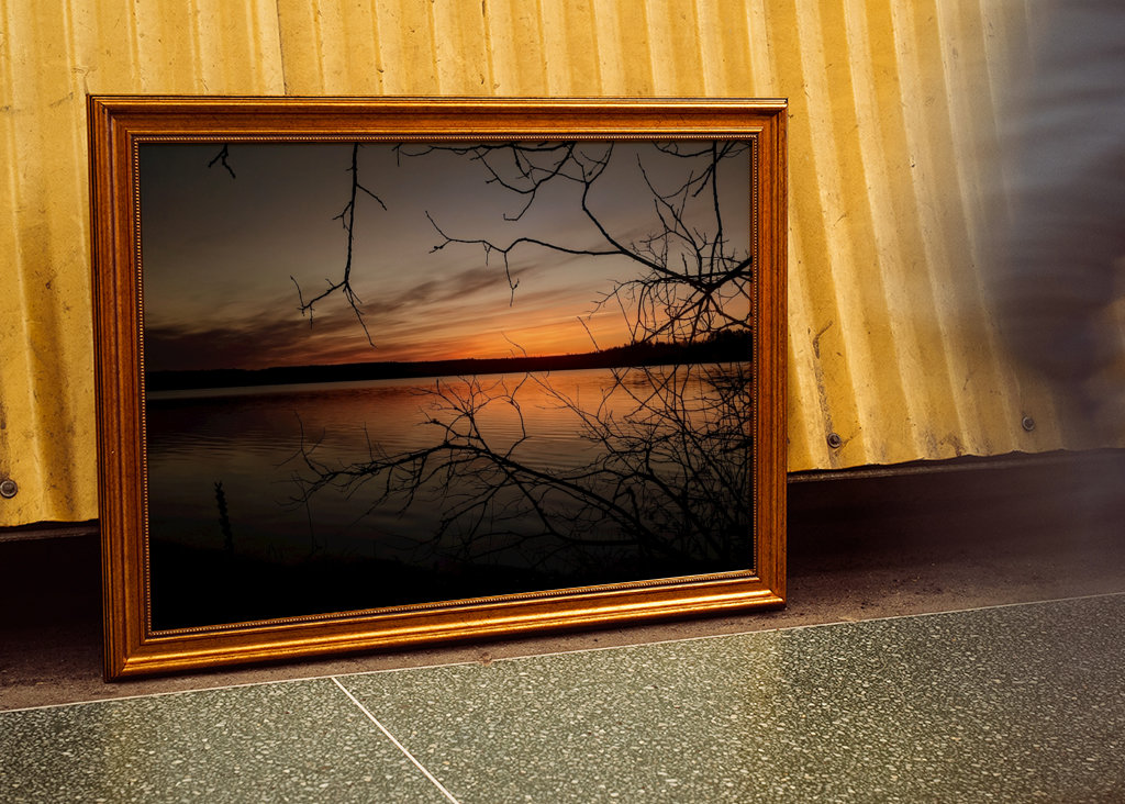 Oprawiony wschód słońca