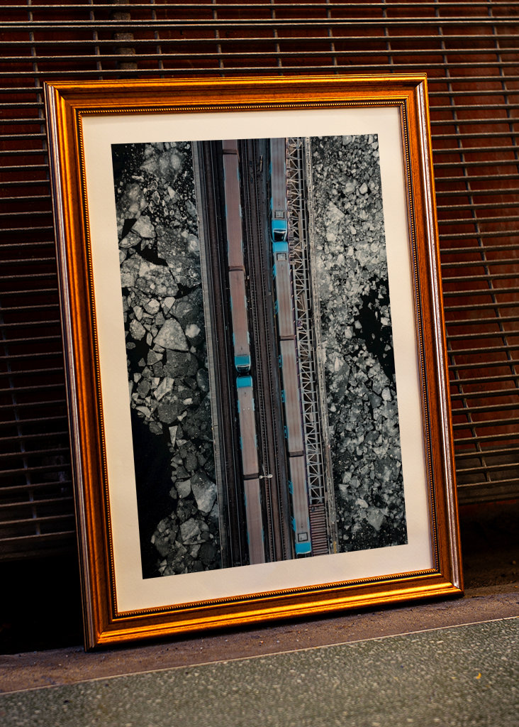 Söderströmbrücke im Winter