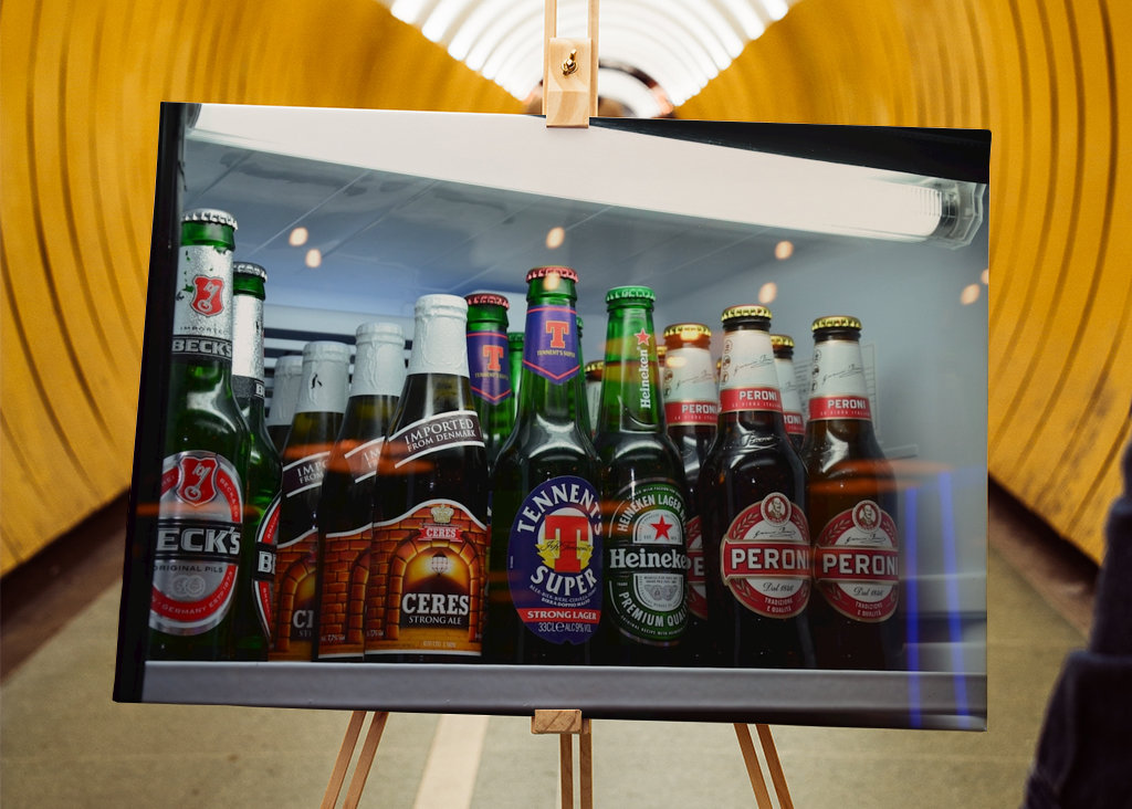 Bières dans le réfrigérateur