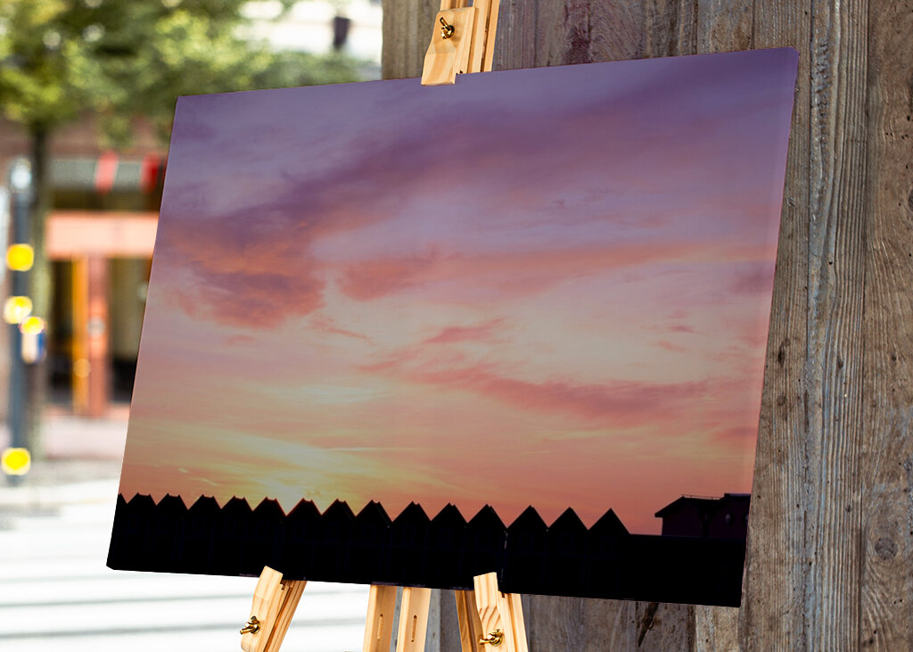 Kallis auringonlaskun aikaan