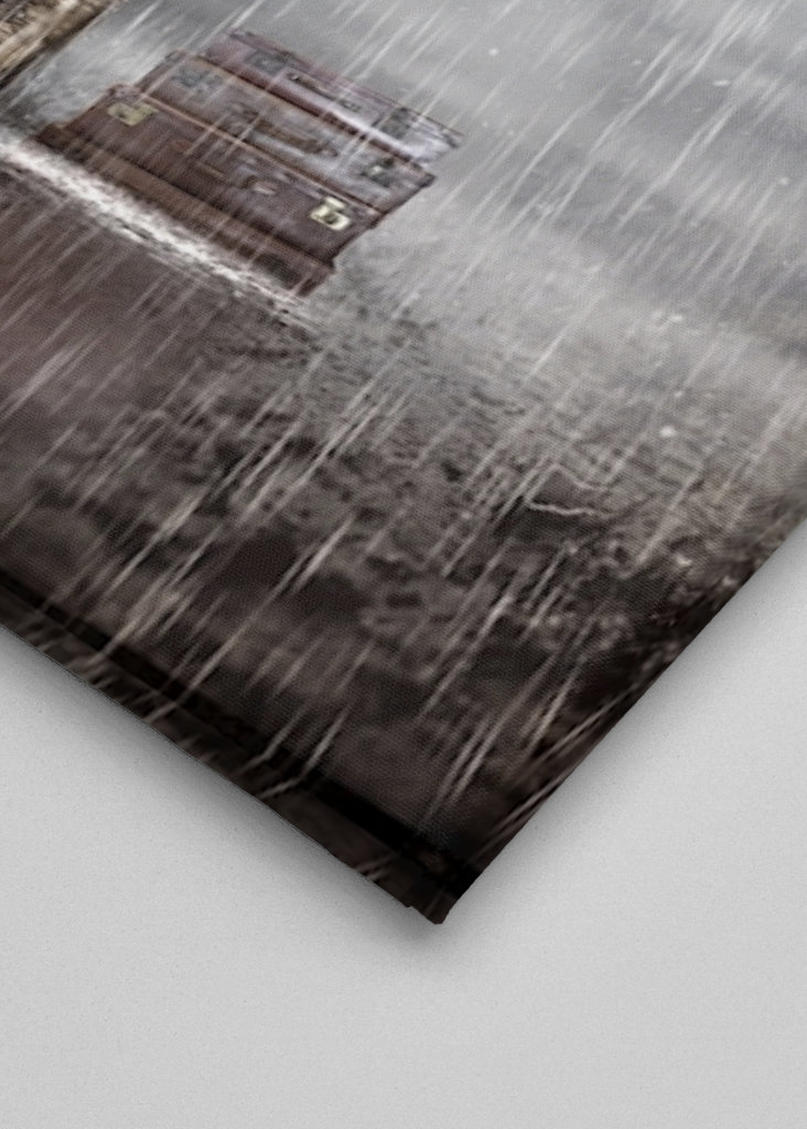 Una giornata di pioggia in blu