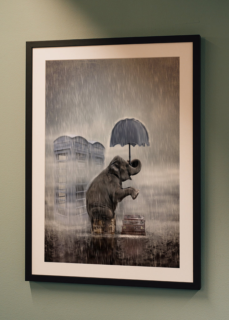 Una giornata di pioggia in blu