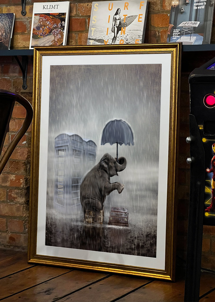 Una giornata di pioggia in blu