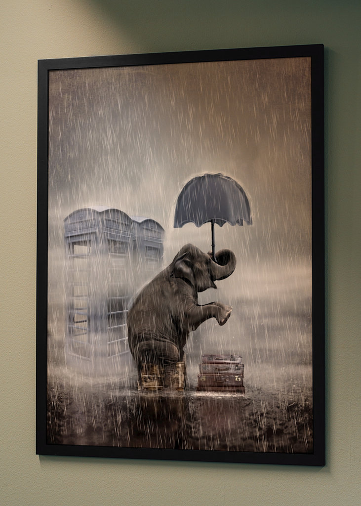 Una giornata di pioggia in blu