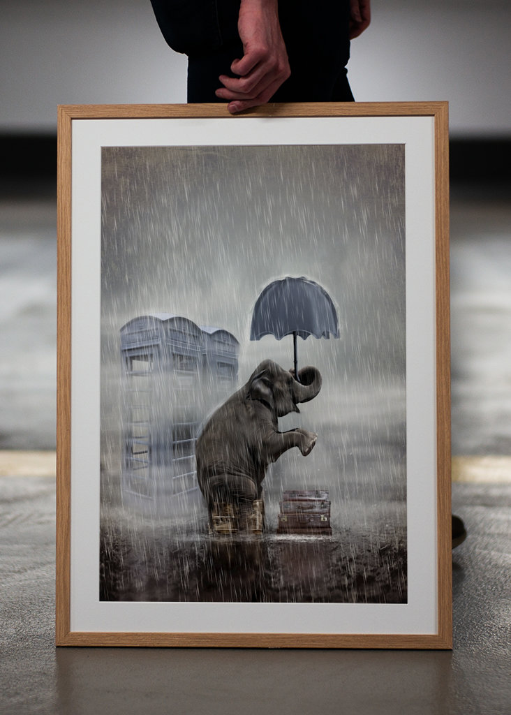 Una giornata di pioggia in blu