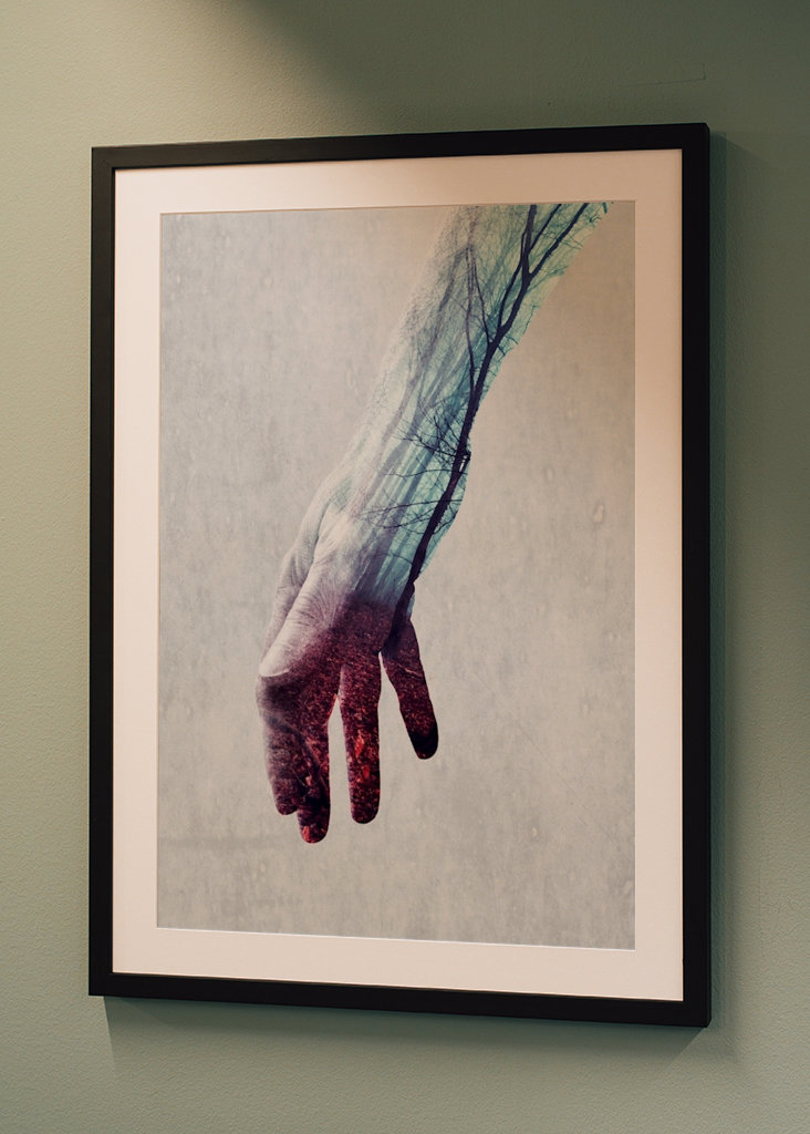 Dobbelt eksponering for hænder