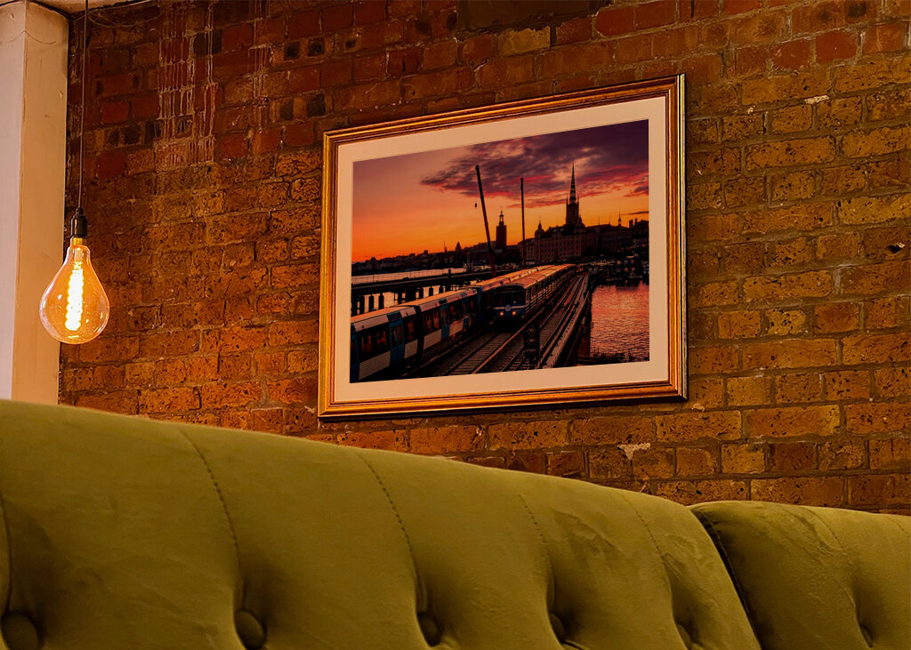 Solnedgang over T-banen