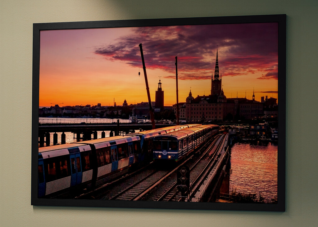 Solnedgang over T-banen