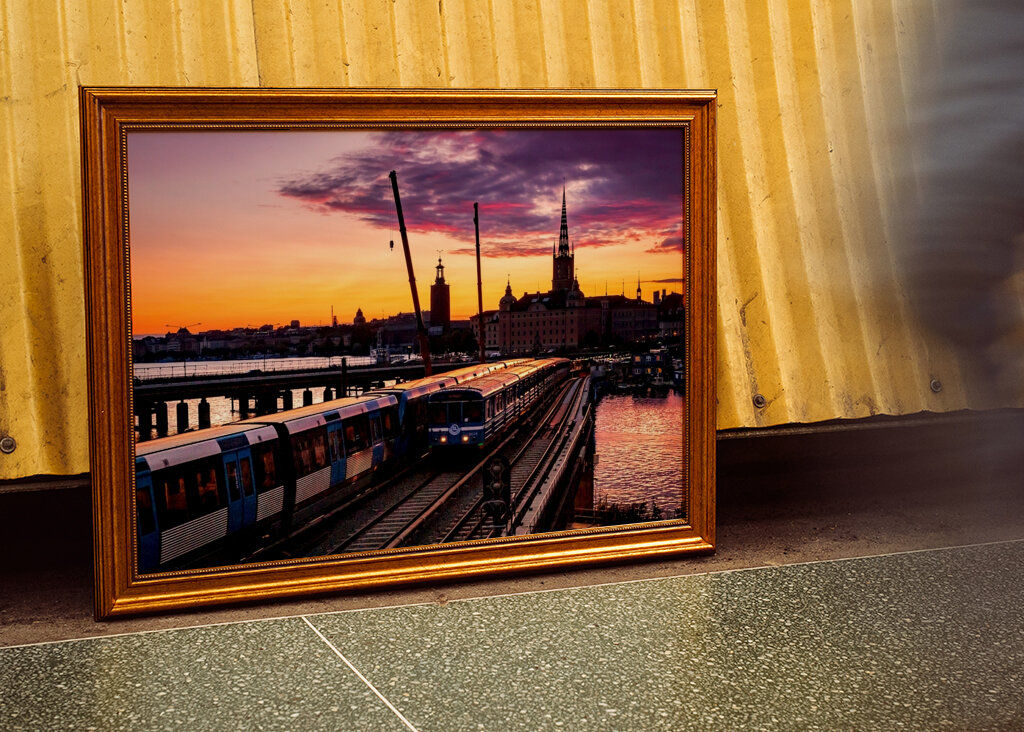 Solnedgang over T-banen