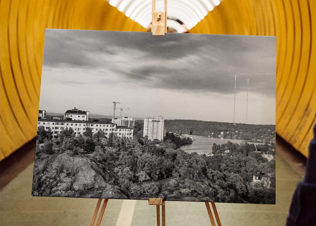 Svart-hvitt storm i Stockholm 