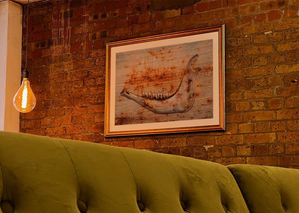 Čelist na rezavém dřevě