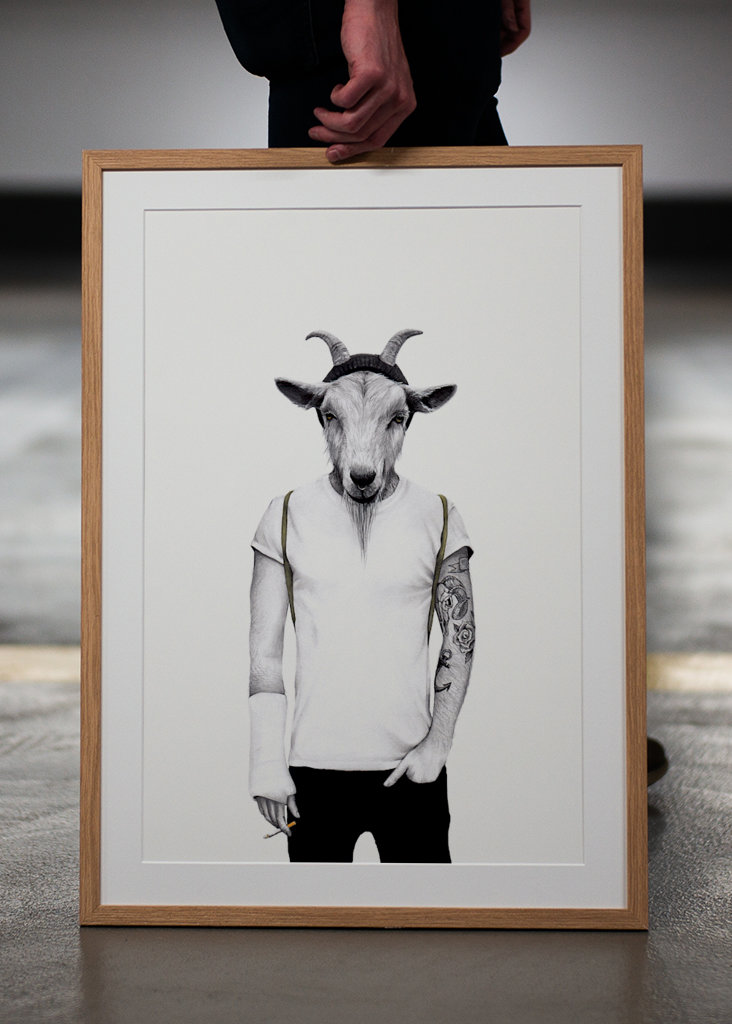 Hipster goat