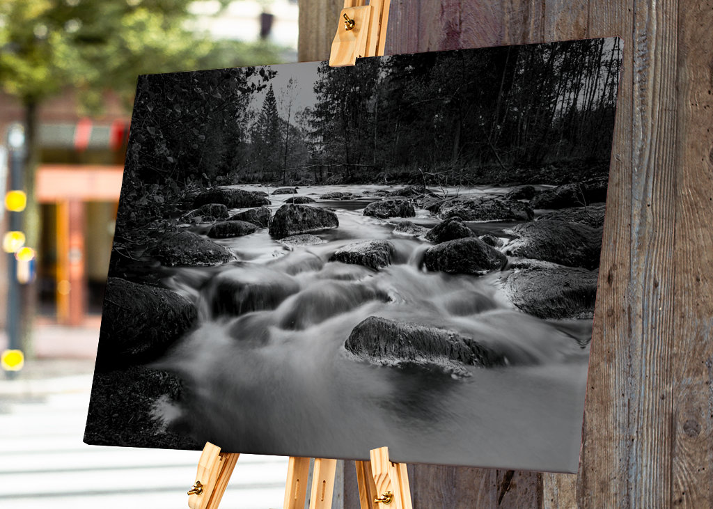 Woda przepływa przez las