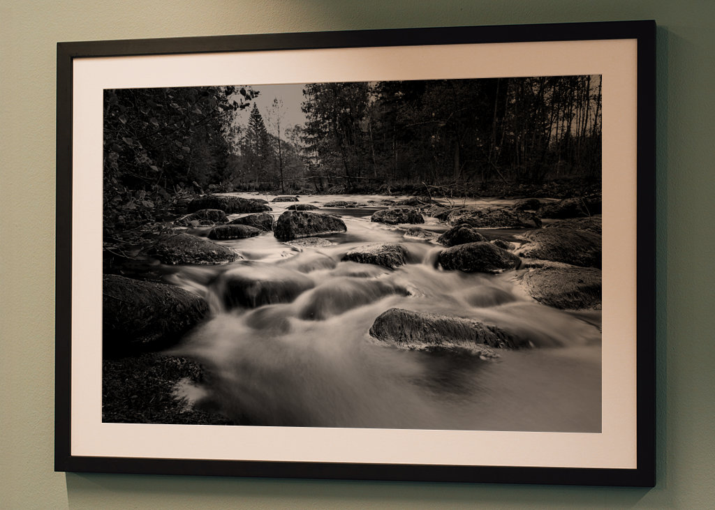 Woda przepływa przez las