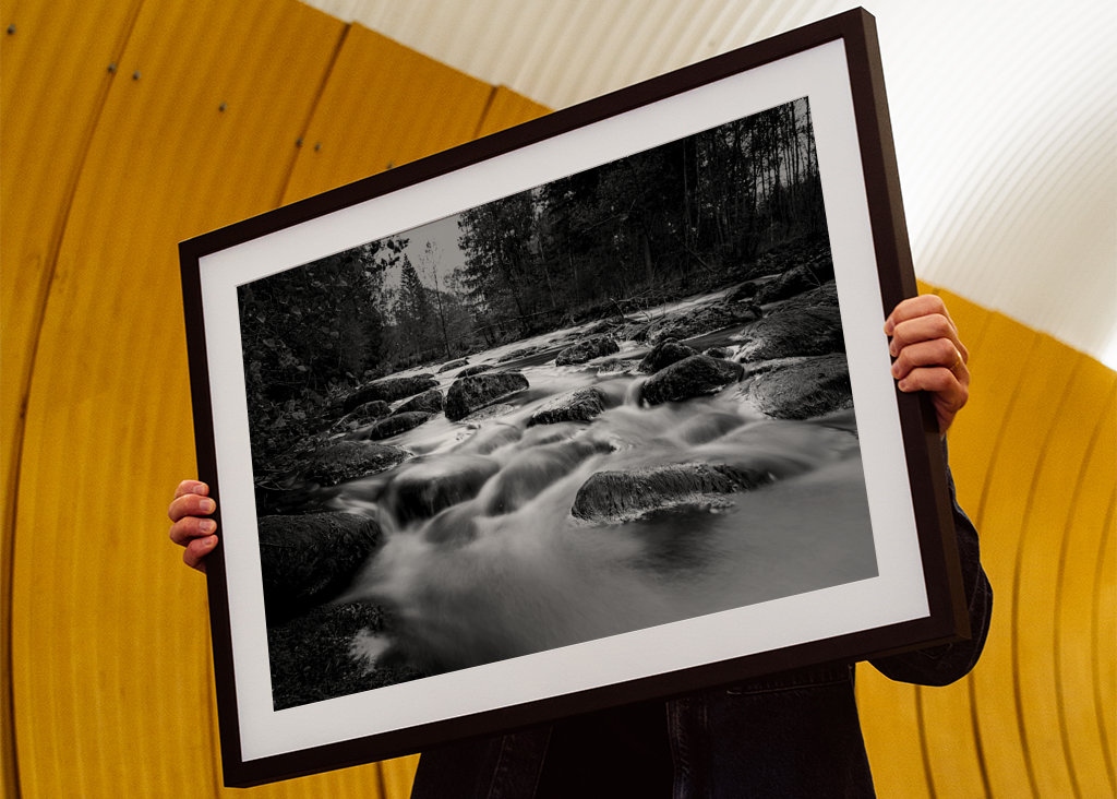 Woda przepływa przez las