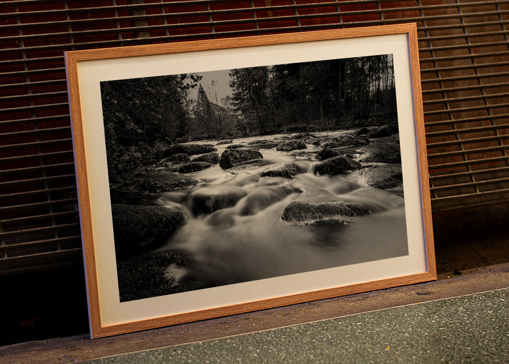 Woda przepływa przez las