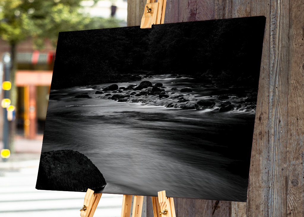 Vand løber gennem skoven