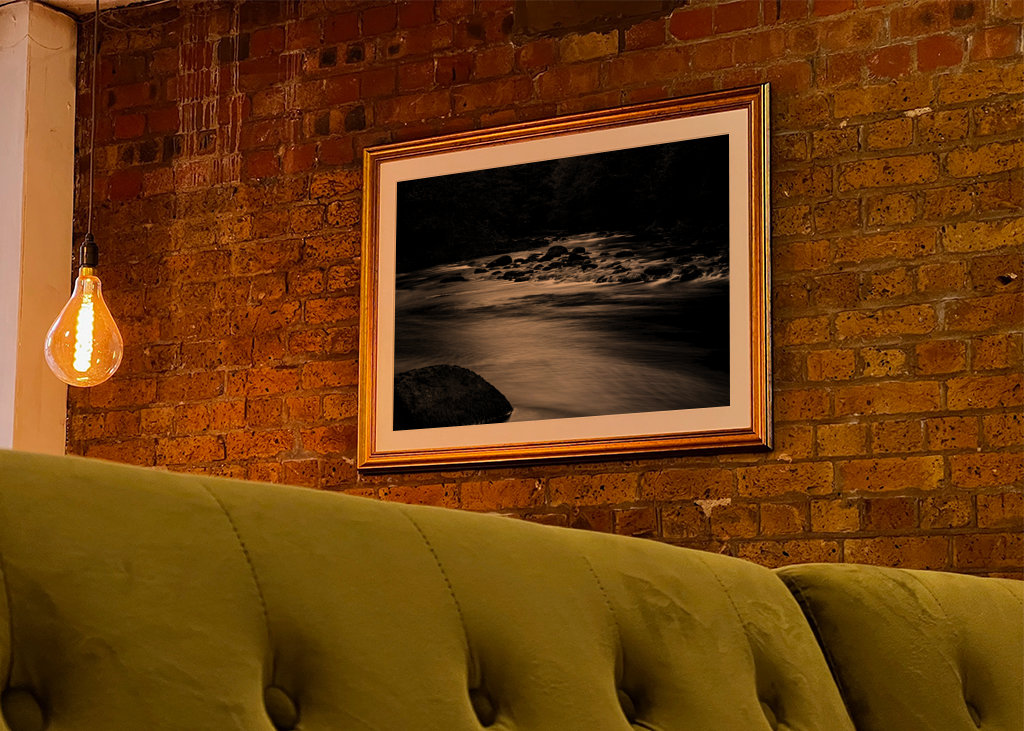 Vand løber gennem skoven