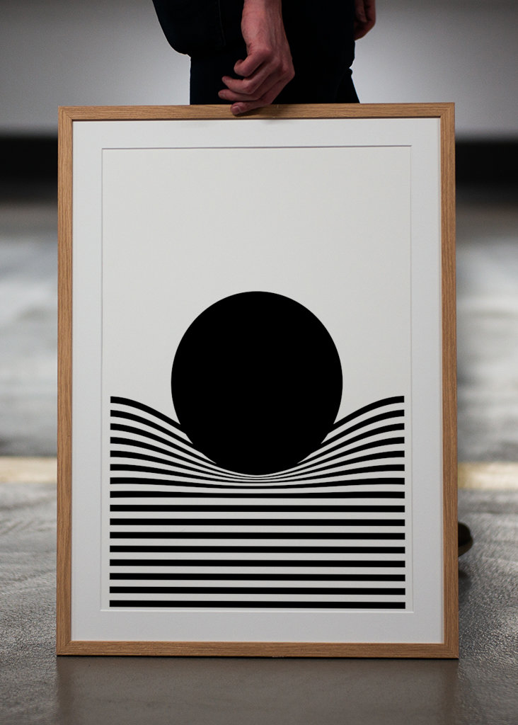 Solbad - Black & White Poster