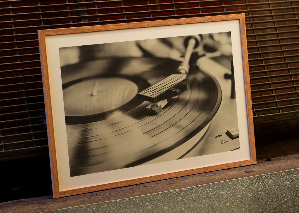 Plattenspieler Sepia