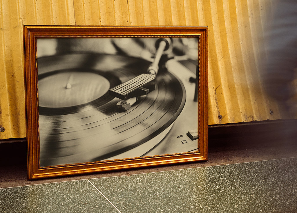 Plattenspieler Sepia