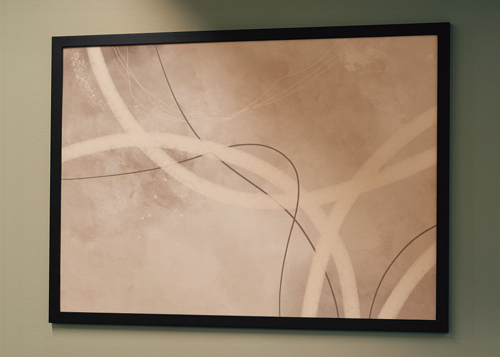 Abstract Lines Beige No1