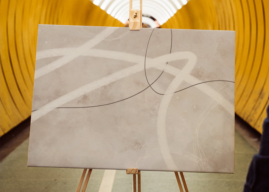 Lignes abstraites Beige No2