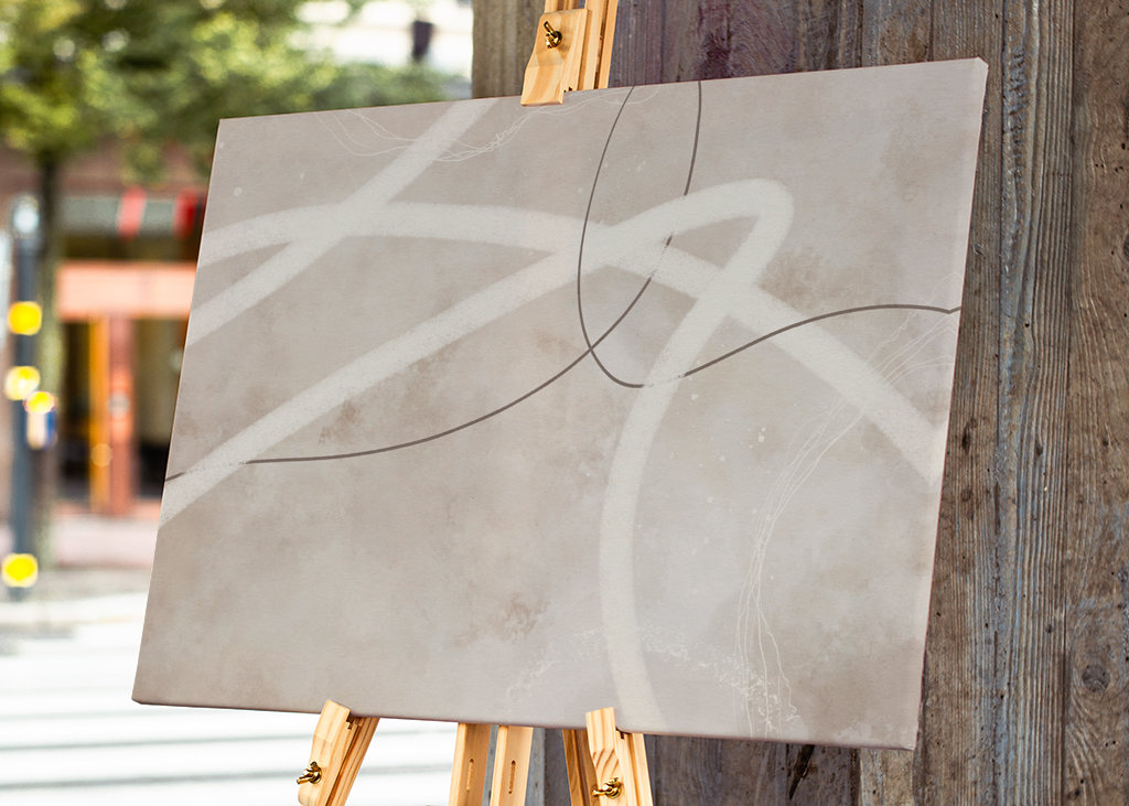 Lignes abstraites Beige No2