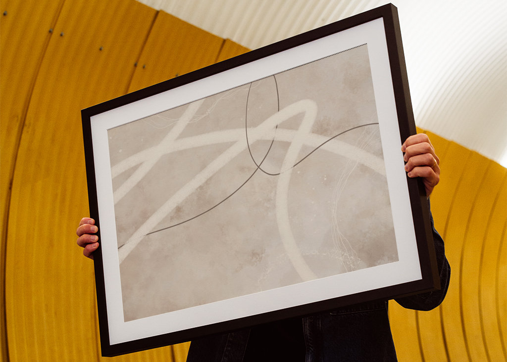 Lignes abstraites Beige No2