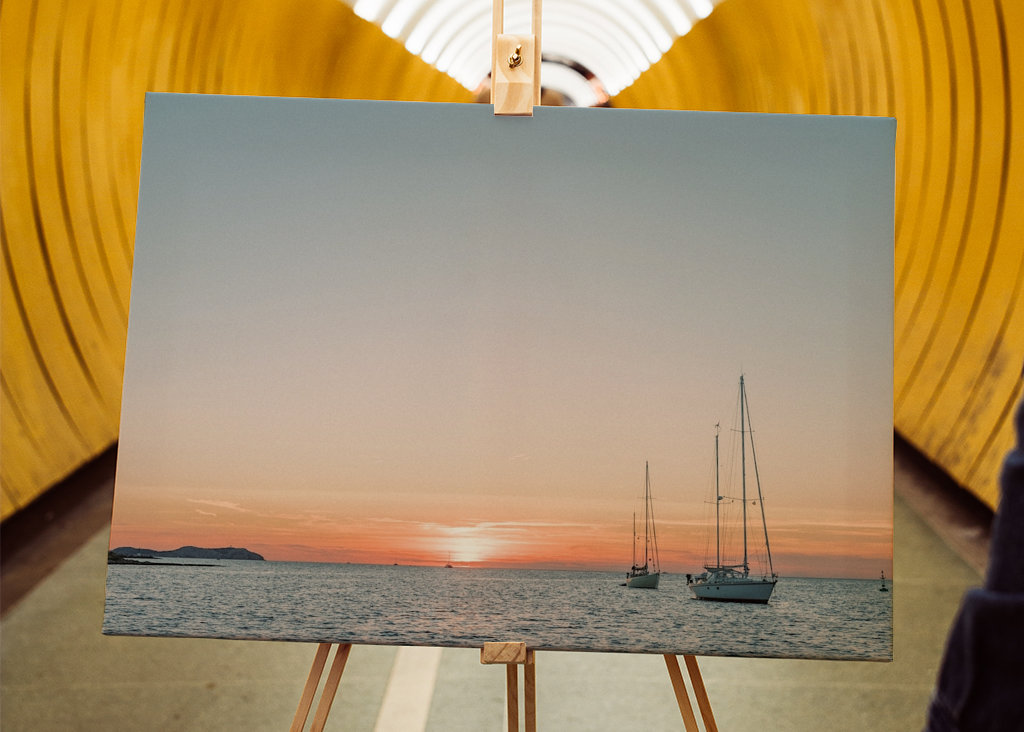 Ibiza Západ slunce na plachetnici