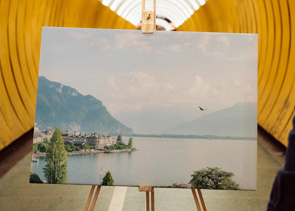 Dreamy Lake with Mountains
