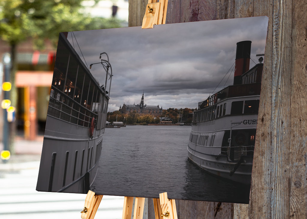 Between the ships in Stockholm
