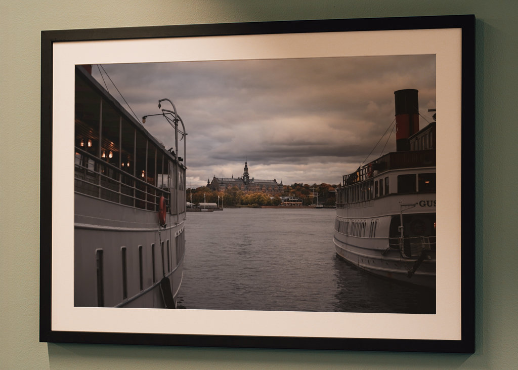 Between the ships in Stockholm