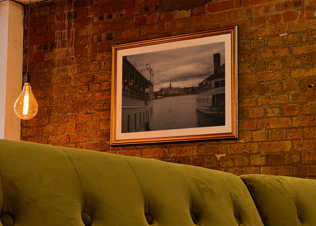 Between the ships in Stockholm