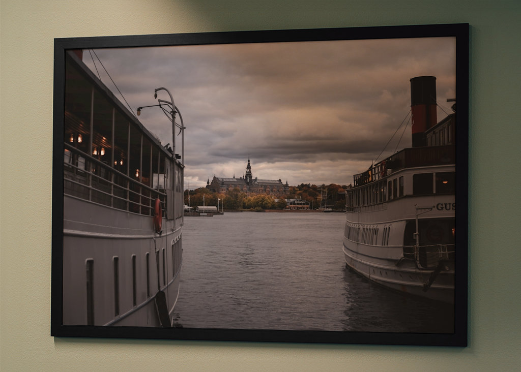 Between the ships in Stockholm